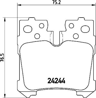 Brembo P 83 076 - Тормозные колодки, дисковые, комплект autospares.lv