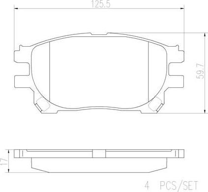 Brembo P83070N - Тормозные колодки, дисковые, комплект autospares.lv