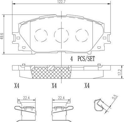 Brembo P83141N - Тормозные колодки, дисковые, комплект autospares.lv