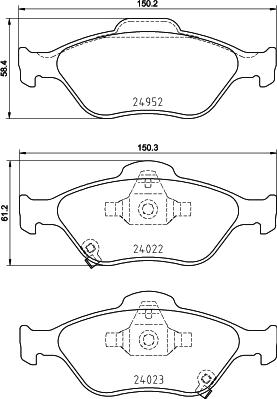 Brembo P 83 159 - Тормозные колодки, дисковые, комплект autospares.lv