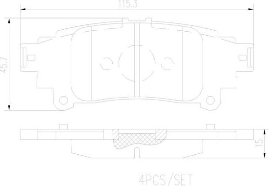 Brembo P83153N - Тормозные колодки, дисковые, комплект autospares.lv