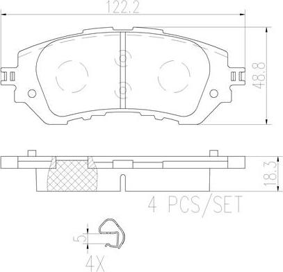 Brembo P83165N - Тормозные колодки, дисковые, комплект autospares.lv