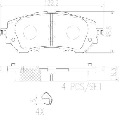 Brembo P 83 165 - Тормозные колодки, дисковые, комплект autospares.lv