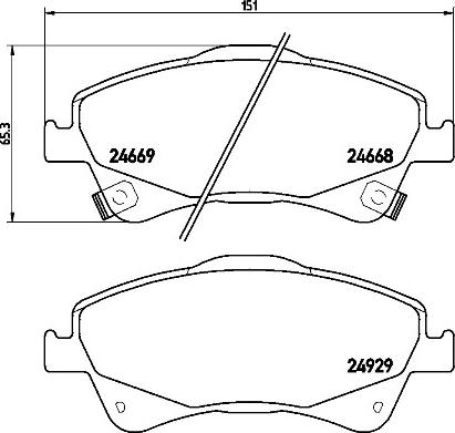 Brembo P83109N - Тормозные колодки, дисковые, комплект autospares.lv