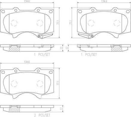 Brembo P83102N - Тормозные колодки, дисковые, комплект autospares.lv