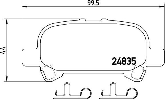 Brembo P 83 110 - Тормозные колодки, дисковые, комплект autospares.lv