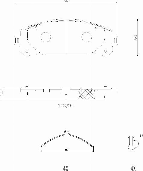 Brembo P 83 188 - Тормозные колодки, дисковые, комплект autospares.lv