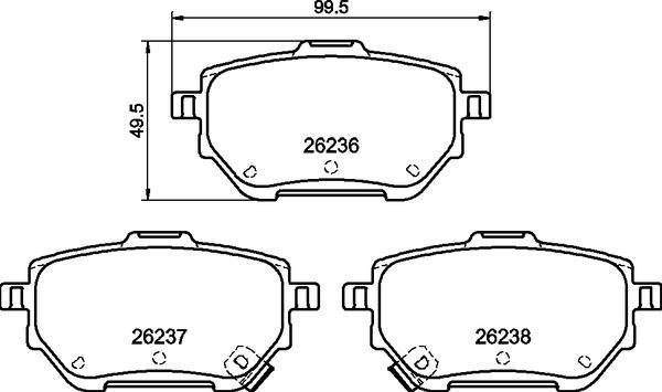 Brembo P 83 182 - Тормозные колодки, дисковые, комплект autospares.lv