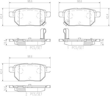 Brembo P83133N - Тормозные колодки, дисковые, комплект autospares.lv