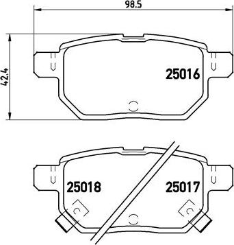 Brembo P 83 133 - Тормозные колодки, дисковые, комплект autospares.lv