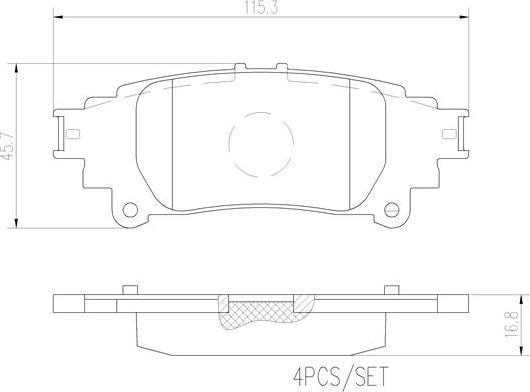 Brembo P83132N - Тормозные колодки, дисковые, комплект autospares.lv