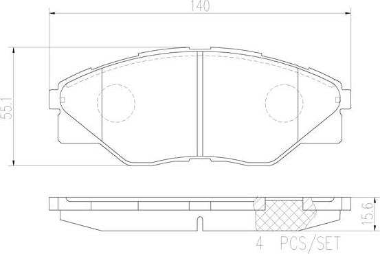 Brembo P83137N - Тормозные колодки, дисковые, комплект autospares.lv