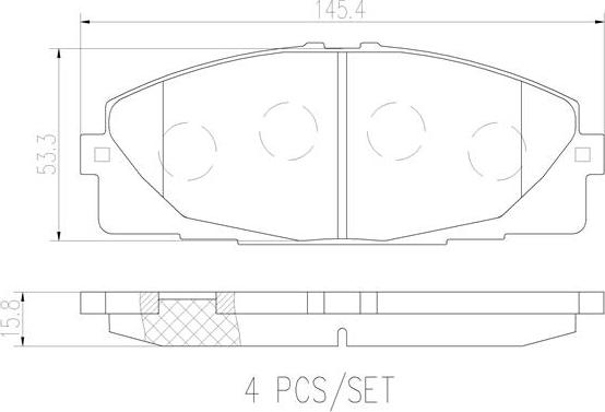 Brembo P83120N - Тормозные колодки, дисковые, комплект autospares.lv