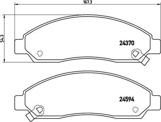 Brembo P 34 005 - Тормозные колодки, дисковые, комплект autospares.lv