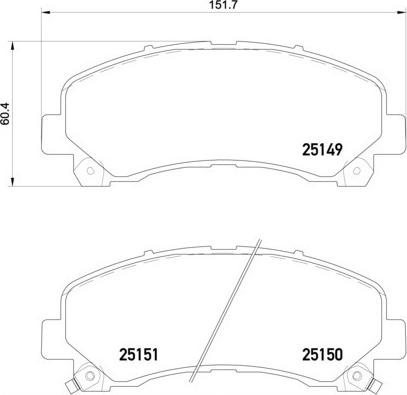 Brembo P 34 007 - Тормозные колодки, дисковые, комплект autospares.lv