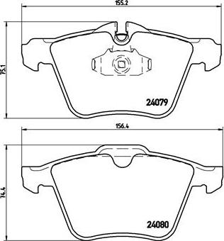 Brembo P 36 019 - Тормозные колодки, дисковые, комплект autospares.lv