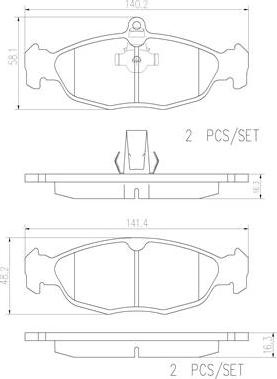 Brembo P36017N - Тормозные колодки, дисковые, комплект autospares.lv