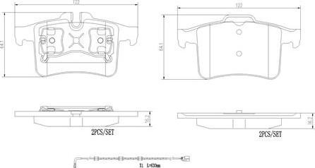 Brembo P36034N - Тормозные колодки, дисковые, комплект autospares.lv