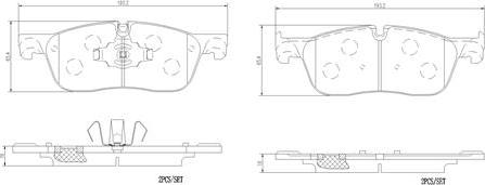 Brembo P36035N - Тормозные колодки, дисковые, комплект autospares.lv