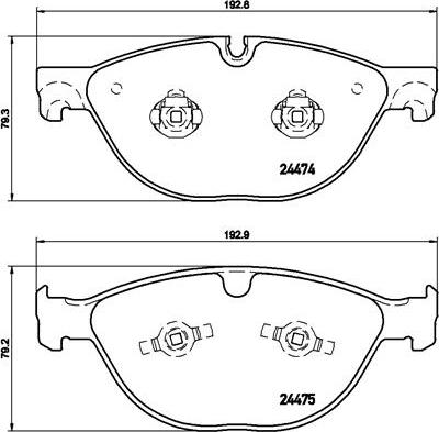 Brembo P 36 025 - Тормозные колодки, дисковые, комплект autospares.lv