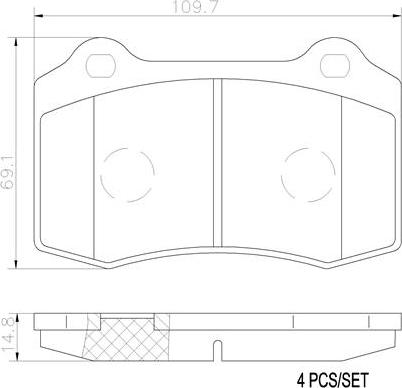 Brembo P36020N - Тормозные колодки, дисковые, комплект autospares.lv