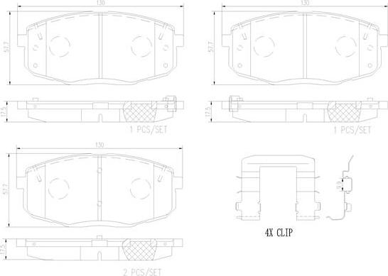 Brembo P30099N - Тормозные колодки, дисковые, комплект autospares.lv