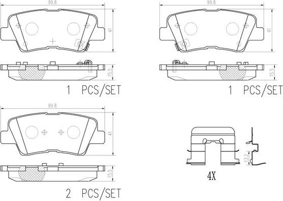 Brembo P30094N - Тормозные колодки, дисковые, комплект autospares.lv