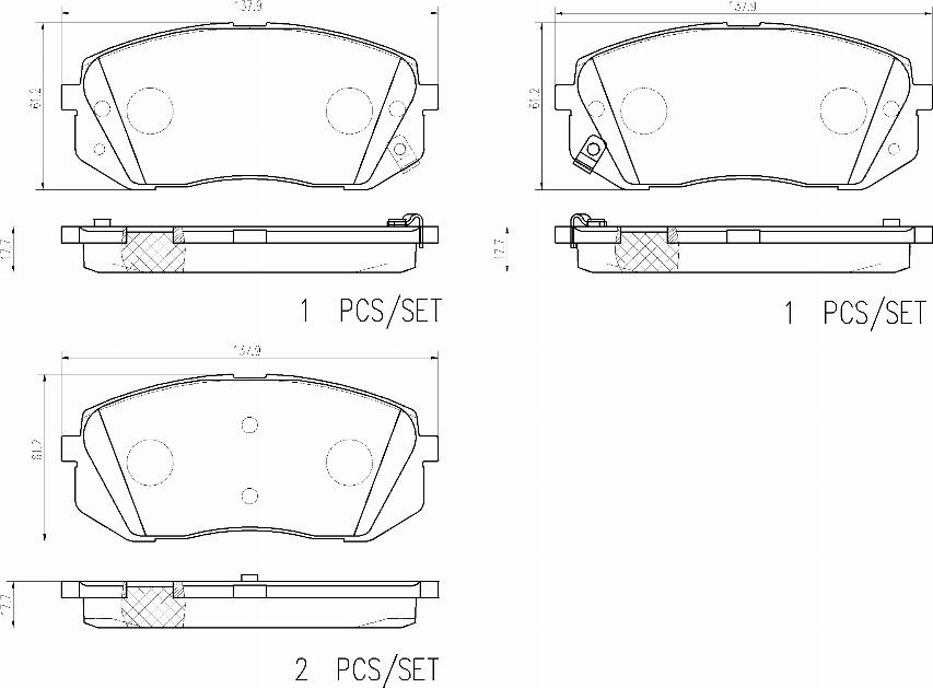 Brembo P30093N - Тормозные колодки, дисковые, комплект autospares.lv