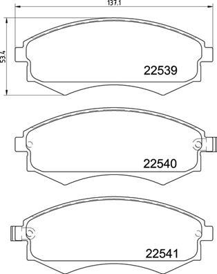 Brembo P 30 097 - Тормозные колодки, дисковые, комплект autospares.lv