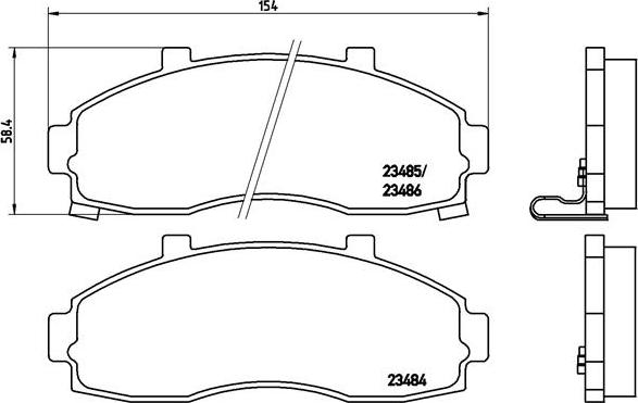 Brembo P 30 044 - Тормозные колодки, дисковые, комплект autospares.lv