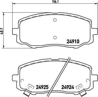 Brembo P 30 045 - Тормозные колодки, дисковые, комплект autospares.lv