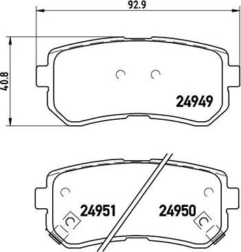 Brembo P30046N - Тормозные колодки, дисковые, комплект autospares.lv