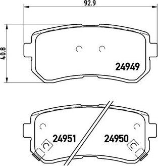 Brembo P 30 046 - Тормозные колодки, дисковые, комплект autospares.lv