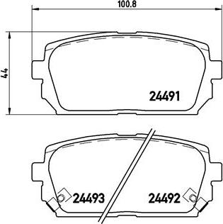 Brembo P 30 040 - Тормозные колодки, дисковые, комплект autospares.lv