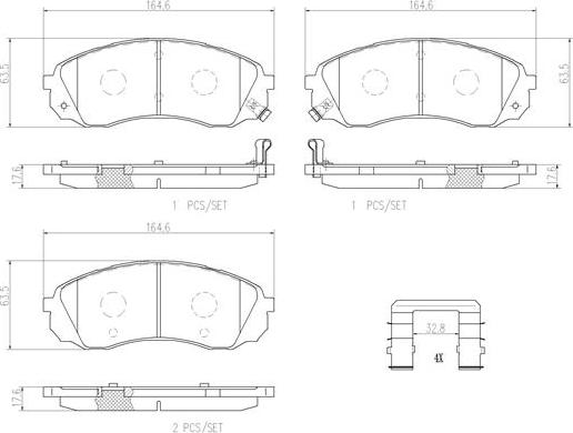 Brembo P30041N - Тормозные колодки, дисковые, комплект autospares.lv