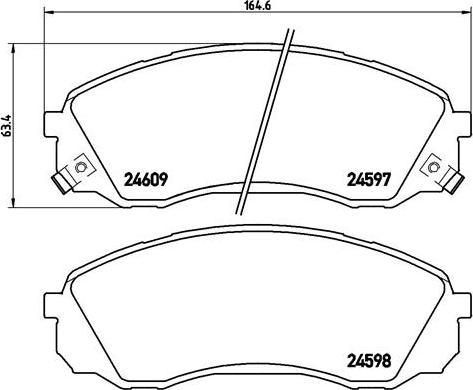 Brembo P 30 041 - Тормозные колодки, дисковые, комплект autospares.lv