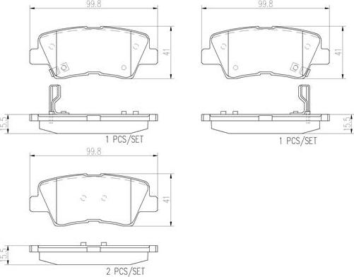 Brembo P30047N - Тормозные колодки, дисковые, комплект autospares.lv