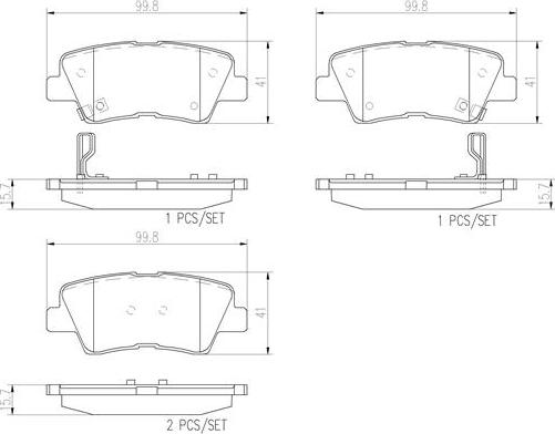 Brembo P30054N - Тормозные колодки, дисковые, комплект autospares.lv