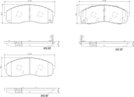 Brembo P30058N - Тормозные колодки, дисковые, комплект autospares.lv