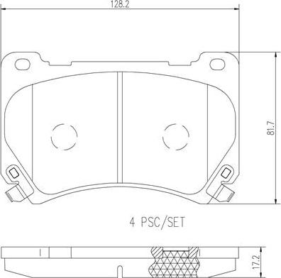 Brembo P30052N - Тормозные колодки, дисковые, комплект autospares.lv