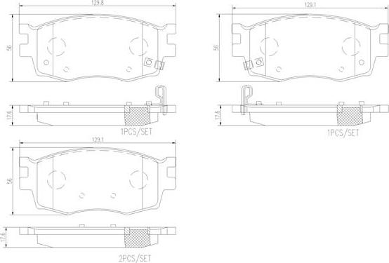 Brembo P30069N - Тормозные колодки, дисковые, комплект autospares.lv