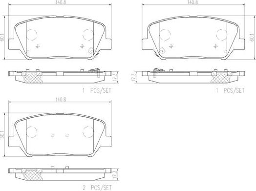 Brembo P30065N - Тормозные колодки, дисковые, комплект autospares.lv