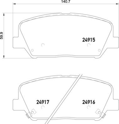 Brembo P 30 065X - Тормозные колодки, дисковые, комплект autospares.lv