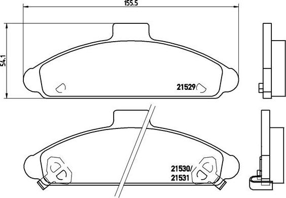 Brembo P 30 004 - Тормозные колодки, дисковые, комплект autospares.lv