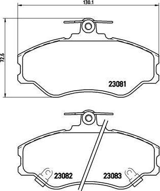 Brembo P 30 005 - Тормозные колодки, дисковые, комплект autospares.lv