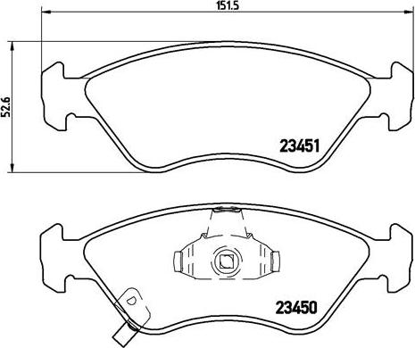 Brembo P 30 007 - Тормозные колодки, дисковые, комплект autospares.lv