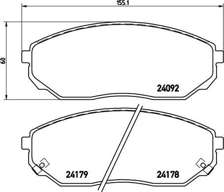 Brembo P 30 019 - Тормозные колодки, дисковые, комплект autospares.lv