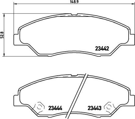 Brembo P 30 015 - Тормозные колодки, дисковые, комплект autospares.lv