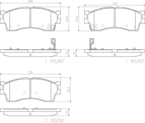 Brembo P30016N - Тормозные колодки, дисковые, комплект autospares.lv