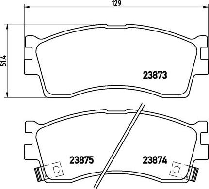 Brembo P 30 016 - Тормозные колодки, дисковые, комплект autospares.lv